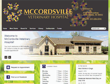 Tablet Screenshot of mccordsvillevet.com